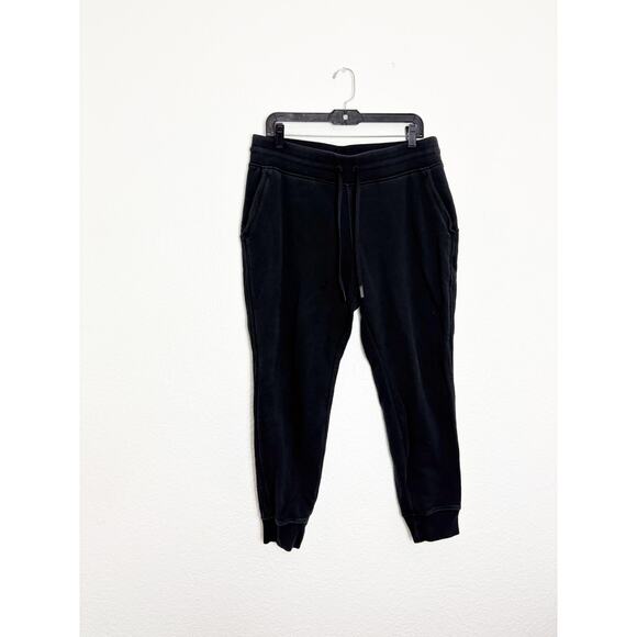 Lululemon Athletica Warm Down Joggers sweatpants Size 12 Faded Black - Picture 3 of 12